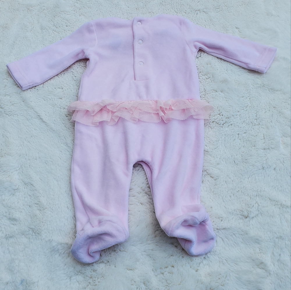 Pink Ruffled Newborn Footies - Picture 5 of 6